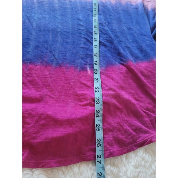 Lane Bryant Womens Tie Dye Poncho Top Tie Waist Slub Knit Size 18/20 - Picture 9 of 9